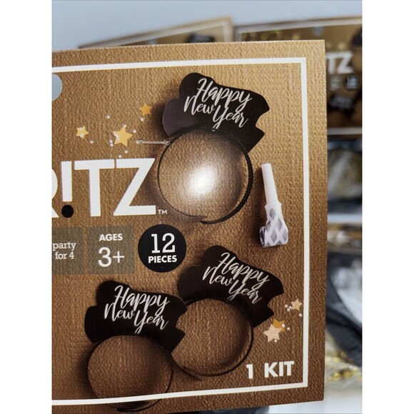 4pks New Year’s Eve Wearable Party Accessories Headbands Blowers Necklaces 48 Pc - Picture 4 of 4